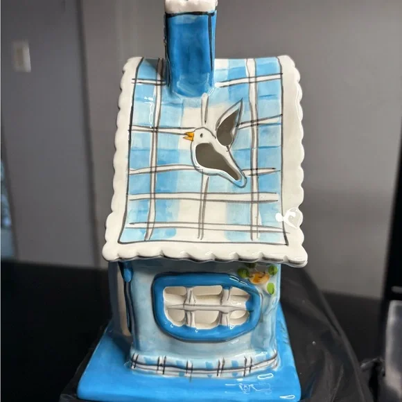 Blue sky “Peace” house tea-light candle holder - Picture 2 of 6